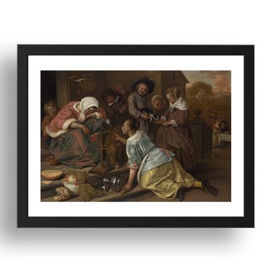 Jan Steen: The Effects of Intemperance, Poster in 17x13"(A3) Frame
