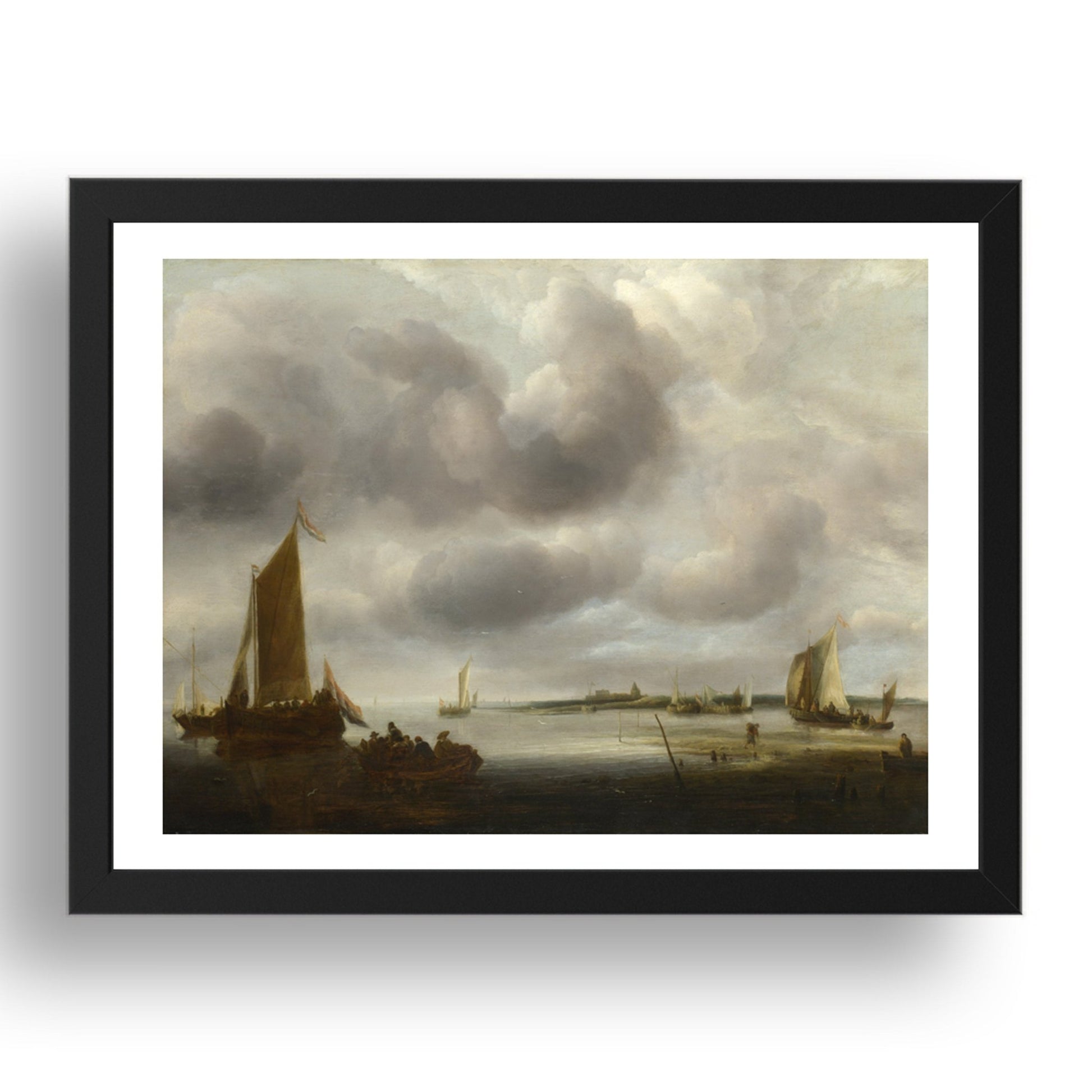 Jan van de Cappelle: A Coast Scene, Poster in 17x13"(A3) Frame