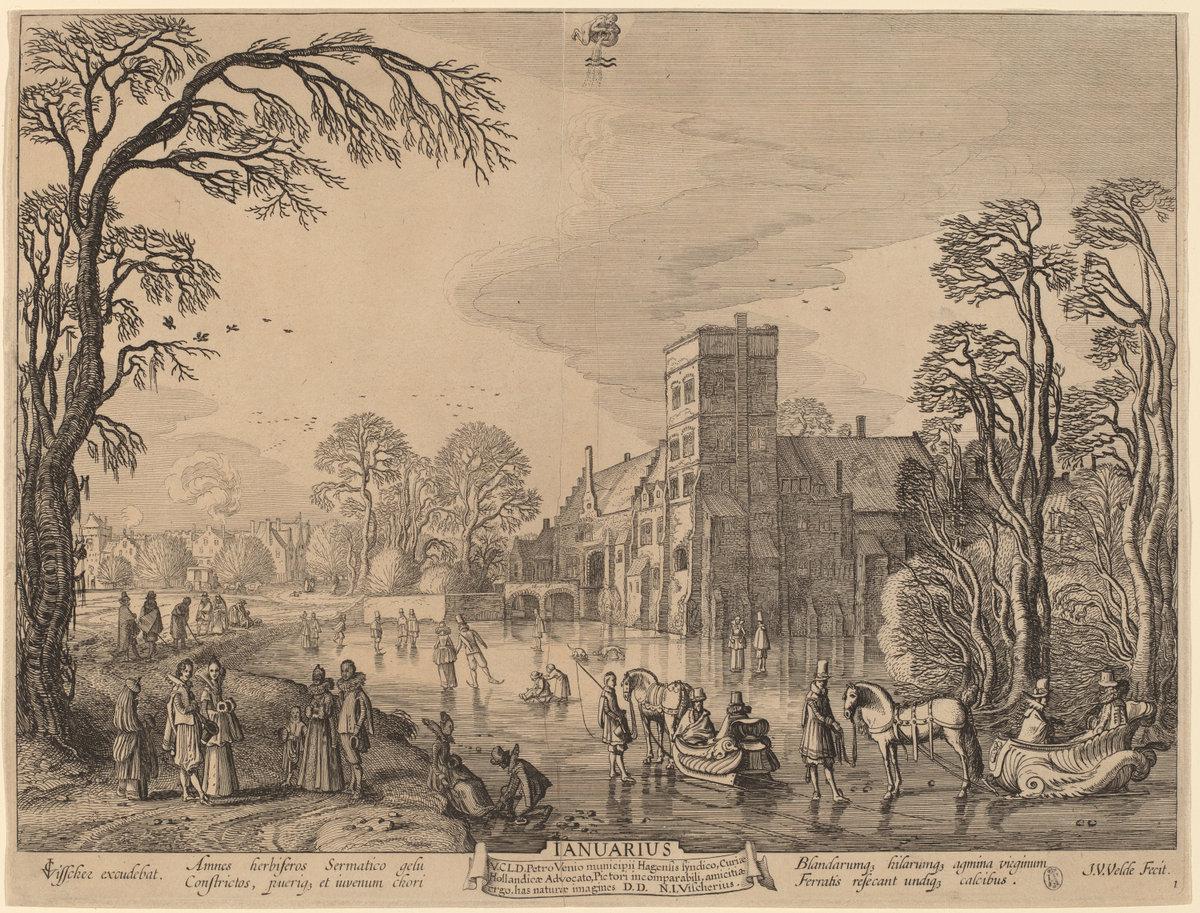 Jan van de Velde II:January,16x12"(A3) Poster