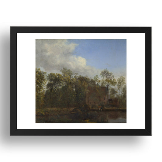 Jan van der Heyden: A Farm among Trees, Poster in 17x13"(A3) Frame