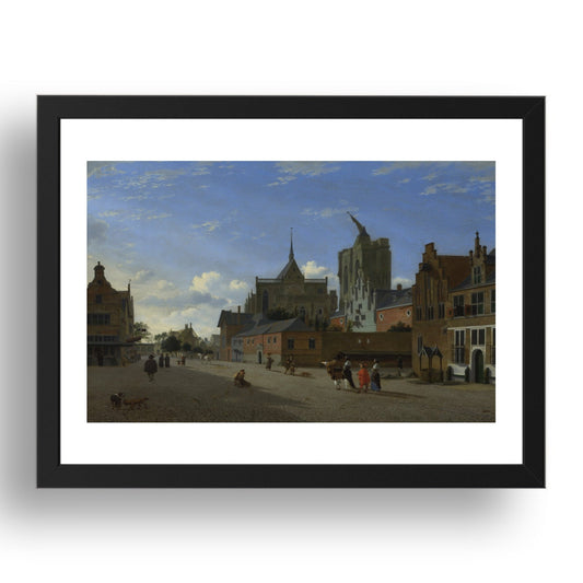 Jan van der Heyden: A View in Cologne, Poster in 17x13"(A3) Frame