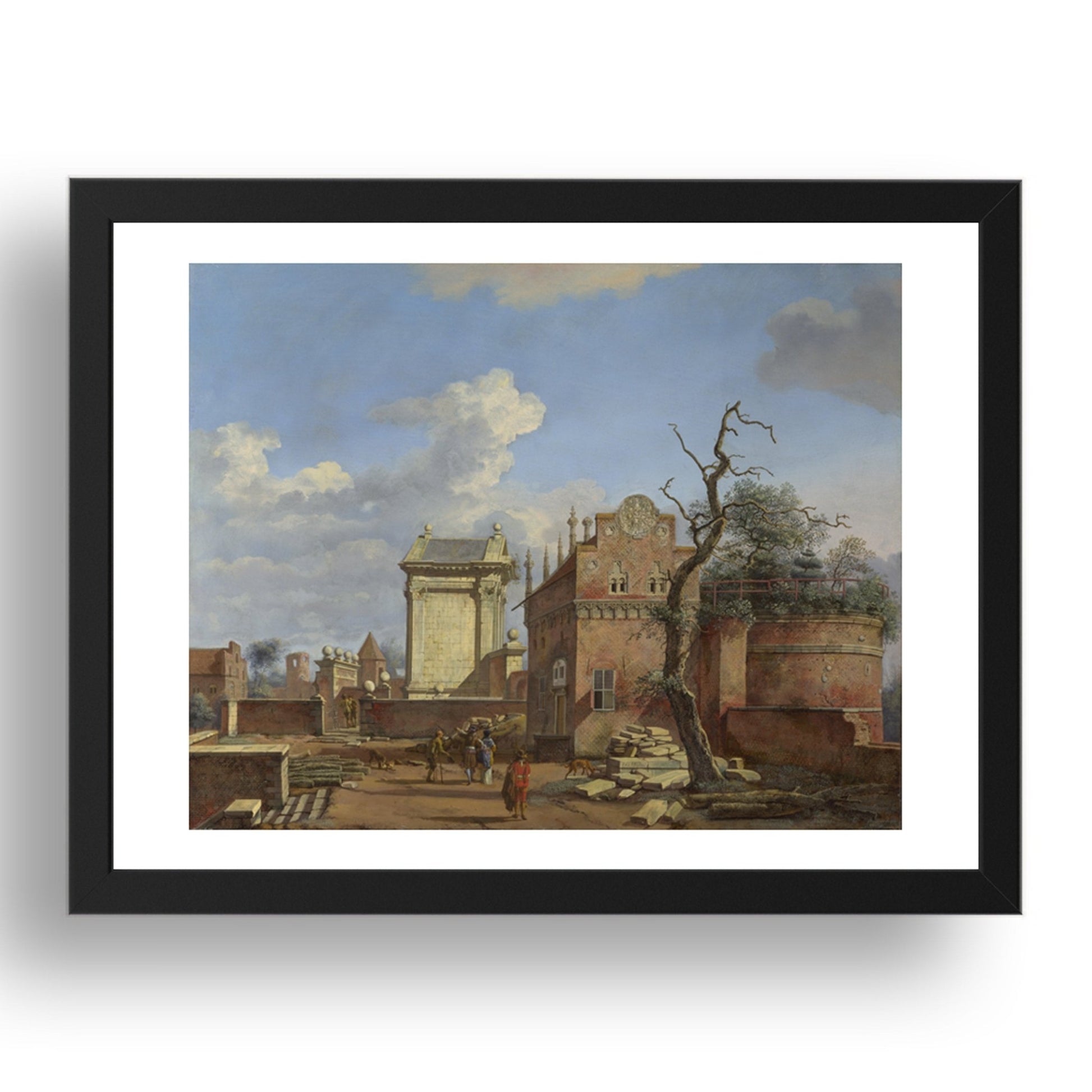 Jan van der Heyden: An Architectural Fantasy, Poster in 17x13"(A3) Frame