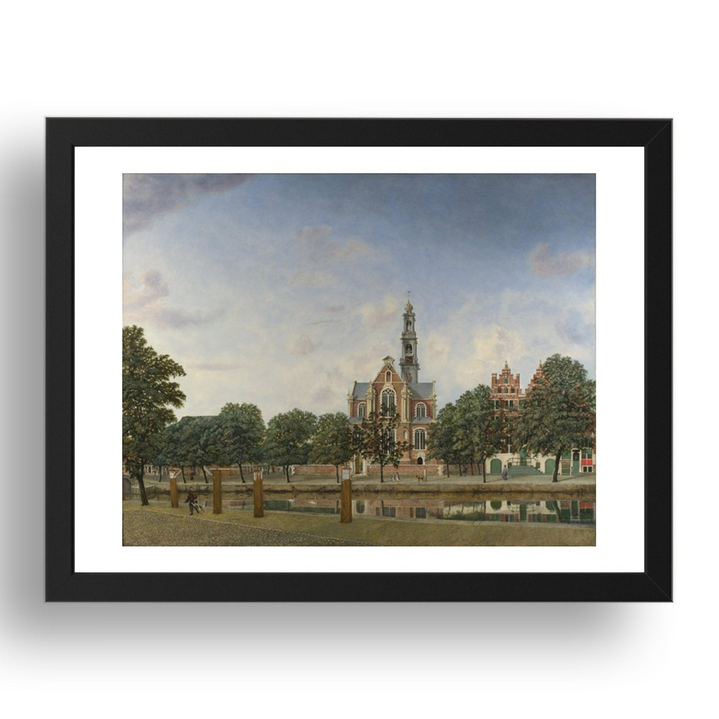 Jan van der Heyden: View of the Westerkerk, Amsterdam, Poster in 17x13"(A3) Frame