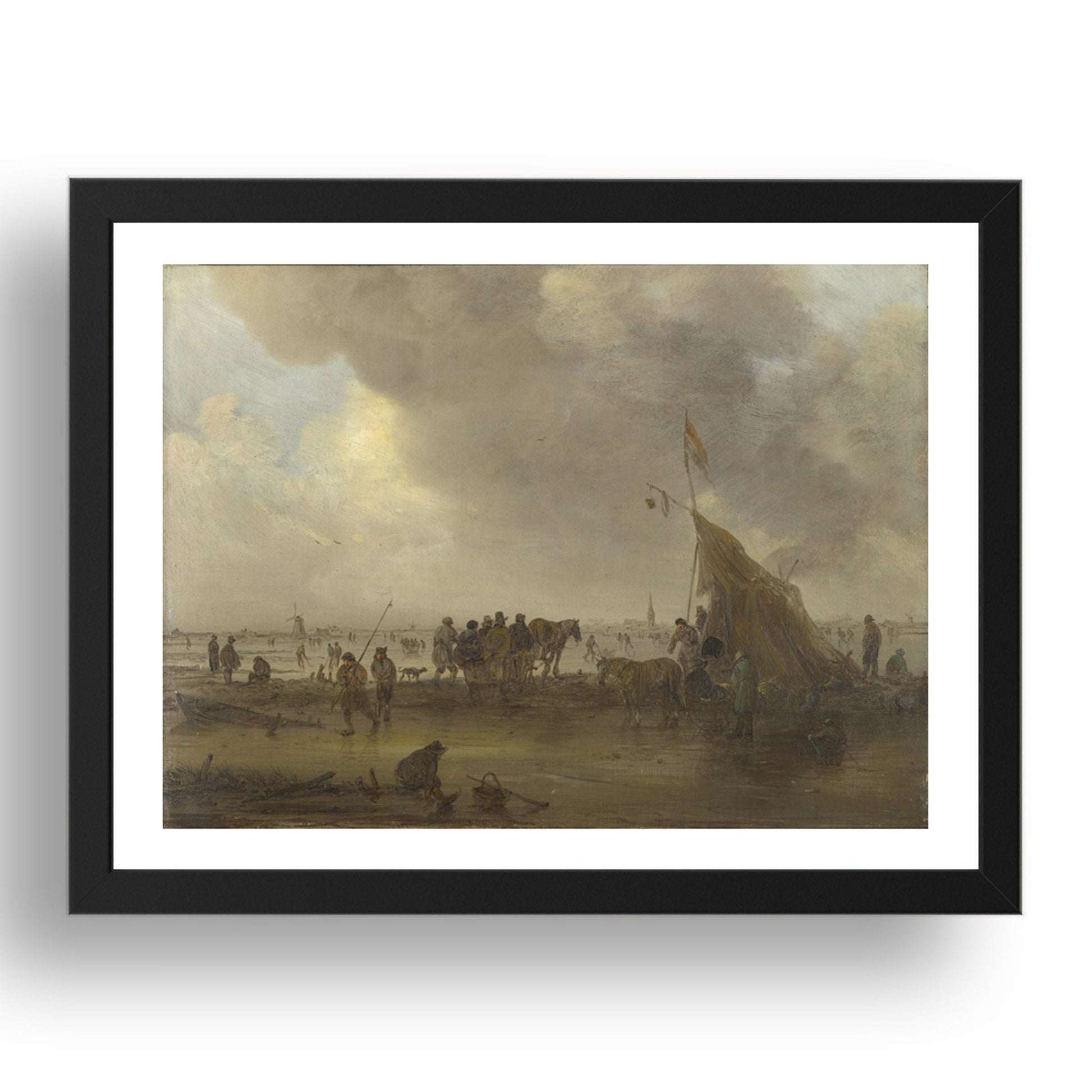 Jan van Goyen: A Scene on the Ice, Poster in 17x13"(A3) Frame