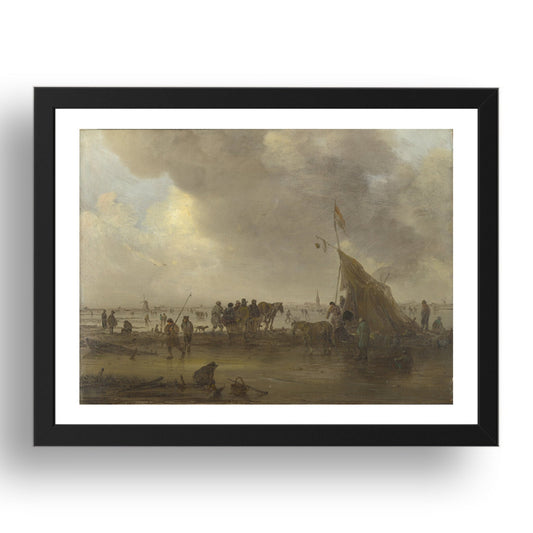Jan van Goyen: A Scene on the Ice, Poster in 17x13"(A3) Frame
