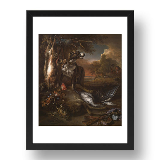 Jan Weenix: A Deerhound with Dead Game and Implements of the Chase, Poster in 17x13"(A3) Frame