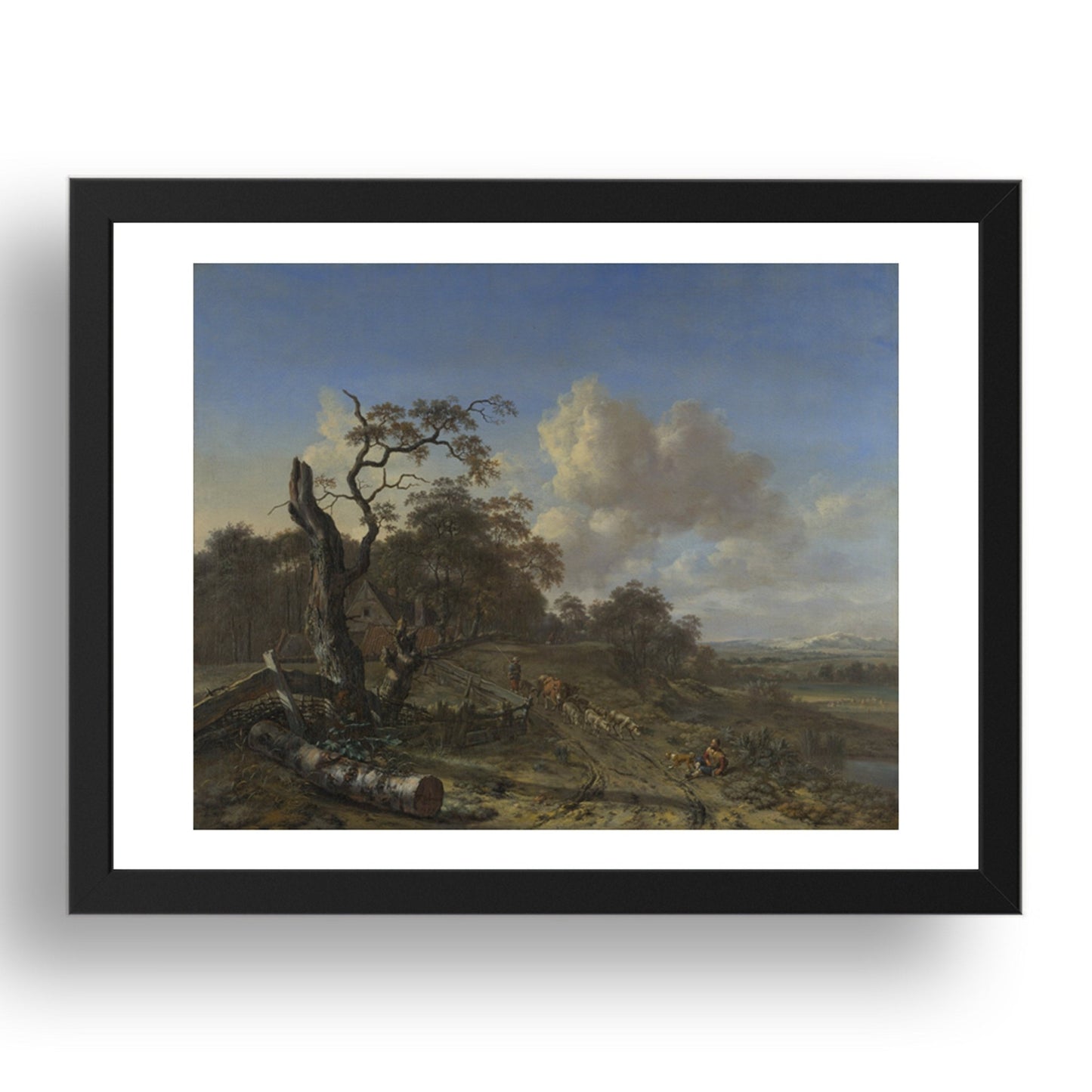 Jan Wijnants: A Landscape with a Dead Tree, Poster in 17x13"(A3) Frame