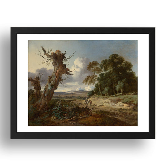 Jan Wijnants: A Landscape with Two Dead Trees, Poster in 17x13"(A3) Frame