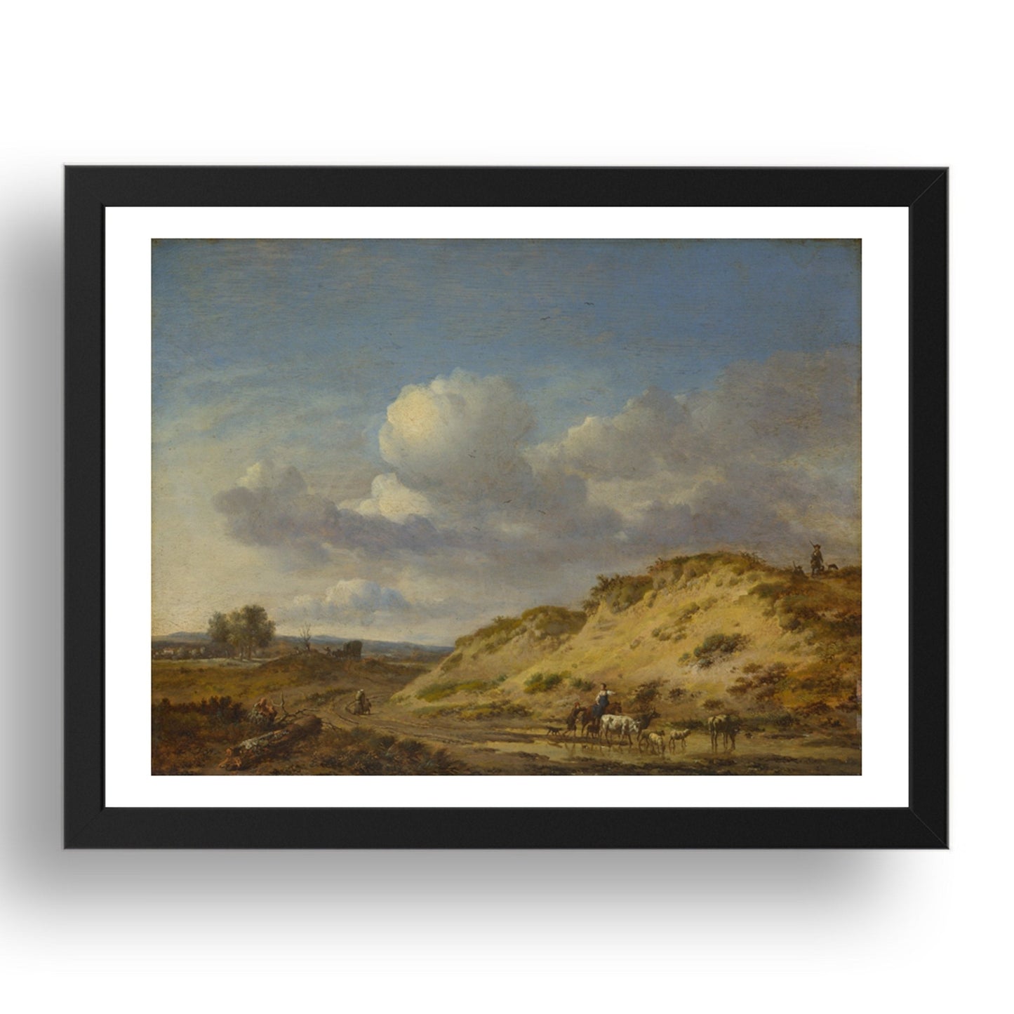 Jan Wijnants: Peasants driving Cattle and Sheep, Poster in 17x13"(A3) Frame