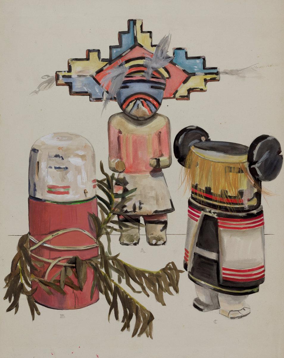 Jane Iverson:Kachina Doll,16x12"(A3) Poster