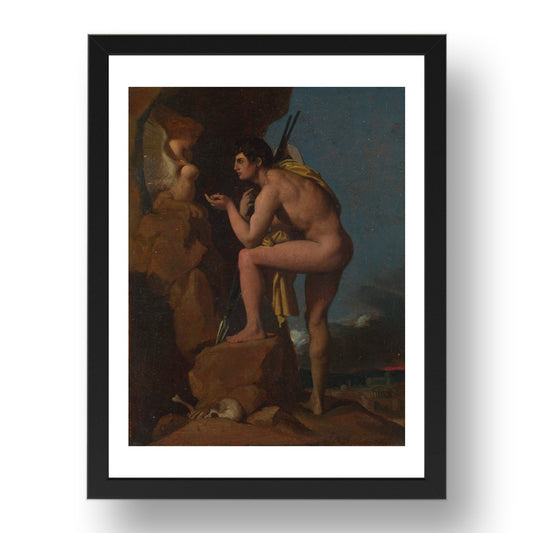 Jean Auguste Dominique Ingres: Oedipus and the Sphinx, Poster in 17x13"(A3) Frame