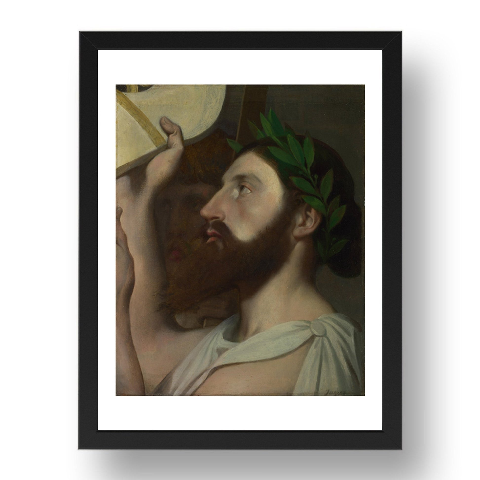 Jean Auguste Dominique Ingres: Pindar and Ictinus, Poster in 17x13"(A3) Frame
