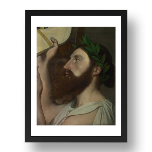 Jean Auguste Dominique Ingres: Pindar and Ictinus, Poster in 17x13"(A3) Frame