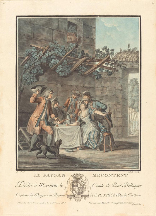 Jean-Baptiste Morret after Antoine Borel:Le paysan mecontent,16x12"(A3) Poster