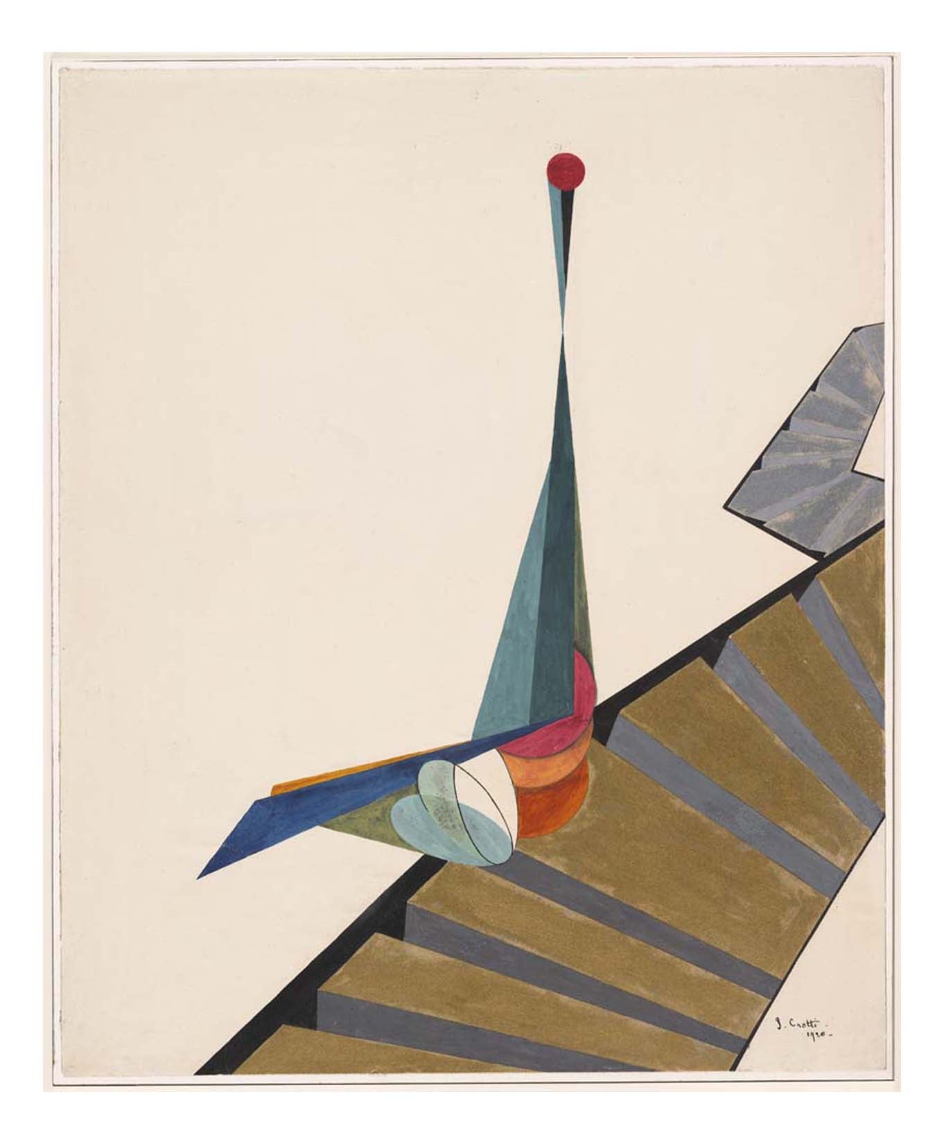 Jean Crotti - The Infinite Staircase, 16x12" (A3) Poster Print