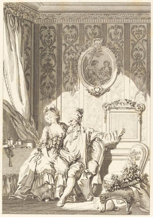 Jean Dambrun after Jean-Honoré Fragonard:Le calendrier des v,16x12"(A3) Poster