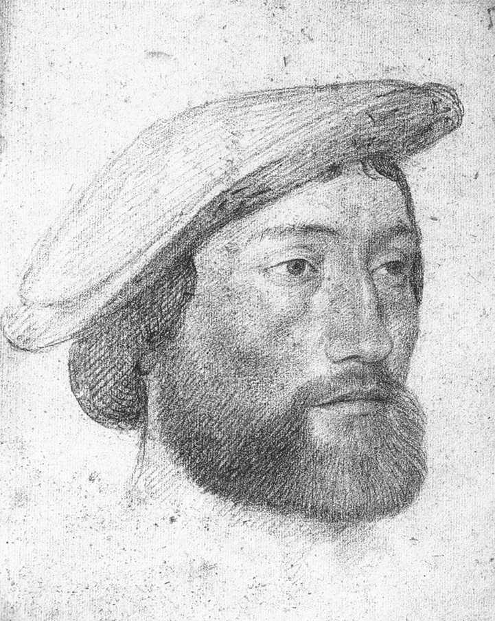 Jean de Dinteville, Seigneur de Polisy, vintage artwork by Jean Clouet, A3 (16x12") Poster Print