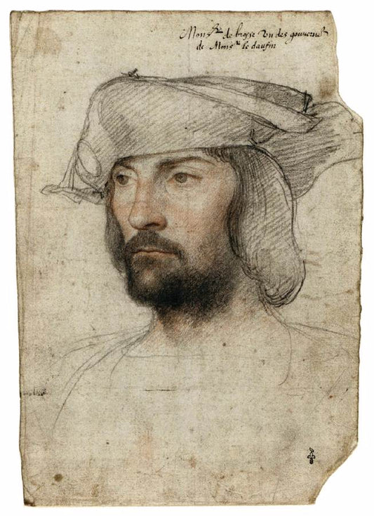 Jean de la Barre, vintage artwork by Jean Clouet, A3 (16x12") Poster Print