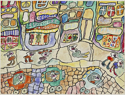 Jean Dubuffet - Baba Solstice, vintage art, modern poster print