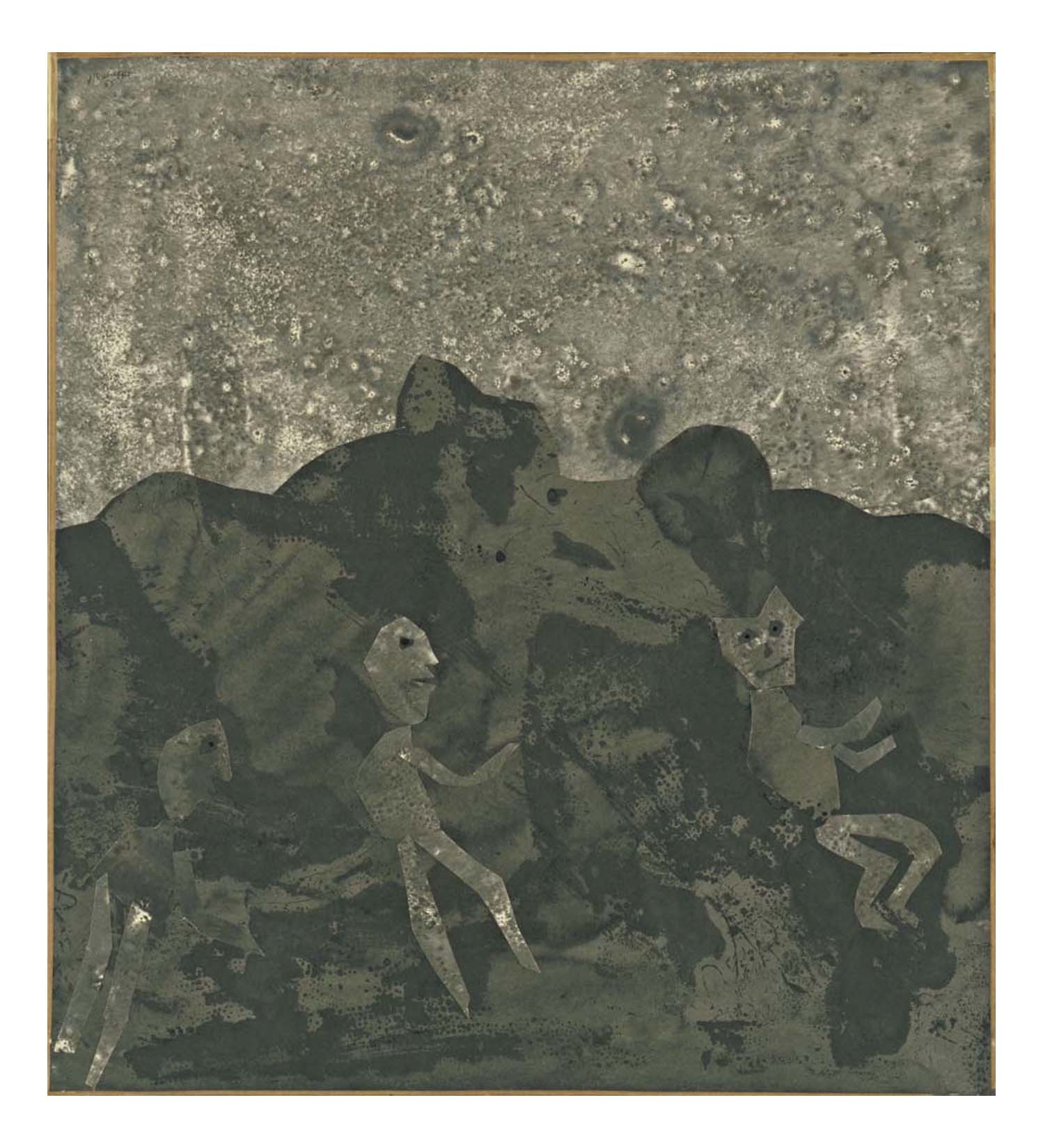 Jean Dubuffet - Black Countryside, 16x12" (A3) Poster Print