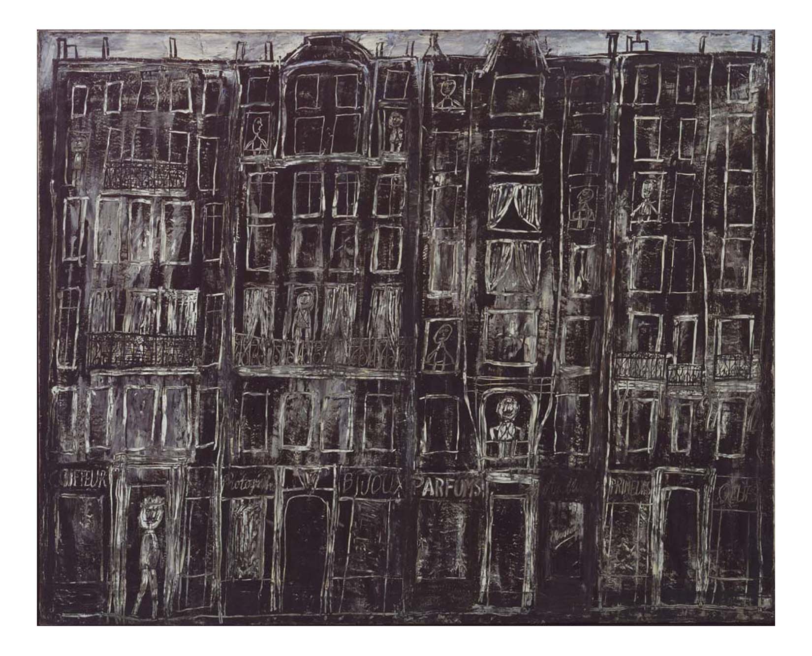 Jean Dubuffet - Building Facades, 16x12" (A3) Poster Print