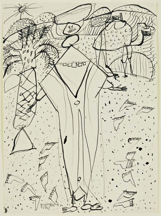 Jean Dubuffet - Desert and Bedouin, vintage art, modern poster print