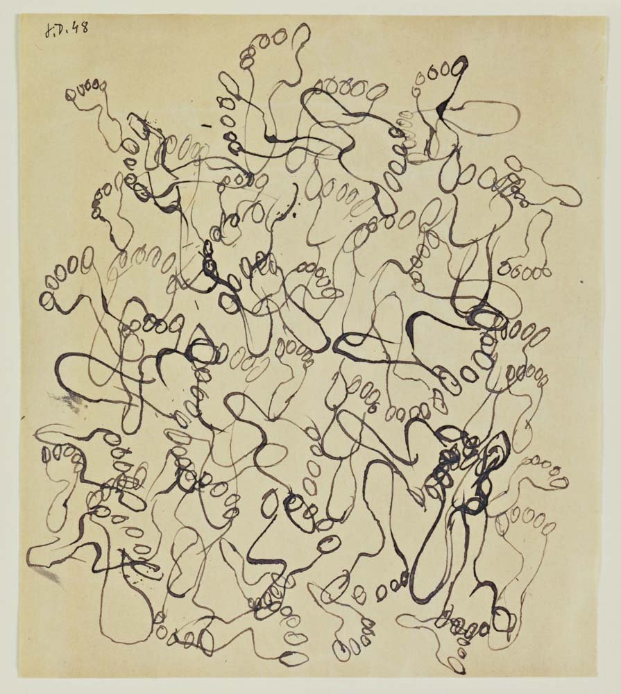 Jean Dubuffet - Footprints, El Golea, II, vintage art, A3 (16x12")  Poster Print 