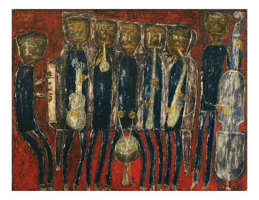 Jean Dubuffet - Grand Jazz Band, 16x12" (A3) Poster Print