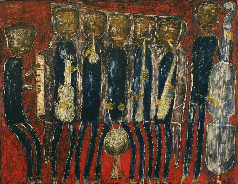 Jean Dubuffet - Grand Jazz Band, vintage art, A3 (16x12")  Poster Print 