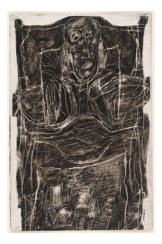 Jean Dubuffet - Joe Bousquet in Bed, 16x12" (A3) Poster Print
