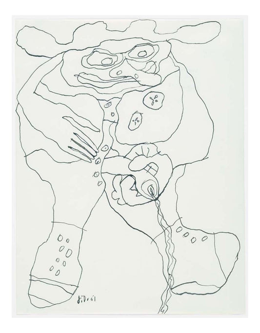 Jean Dubuffet - Pisseur a Droite X, 16x12" (A3) Poster Print