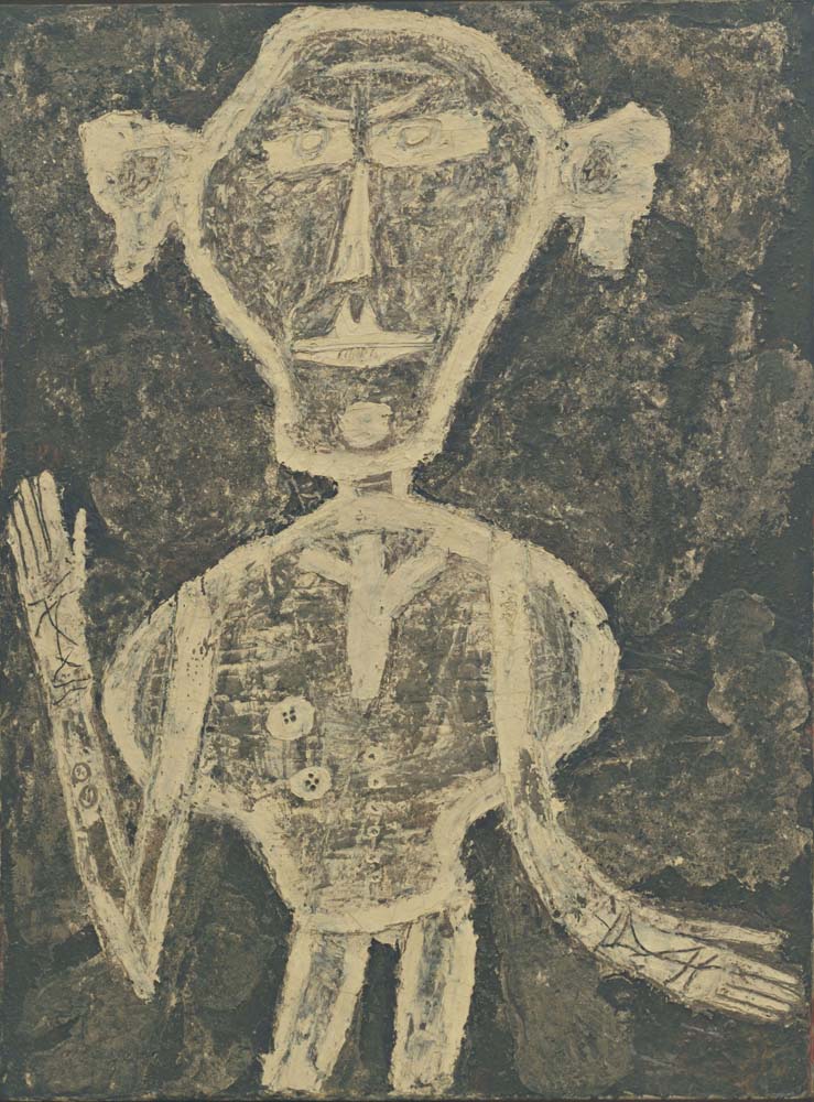 Jean Dubuffet - Portrait of Henri Michaux, vintage art, A3 (16x12")  Poster Print 