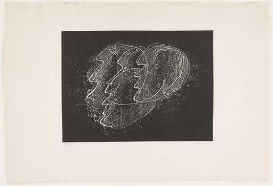 Jean Fautrier - Otages fond noir, vintage art, modern poster print