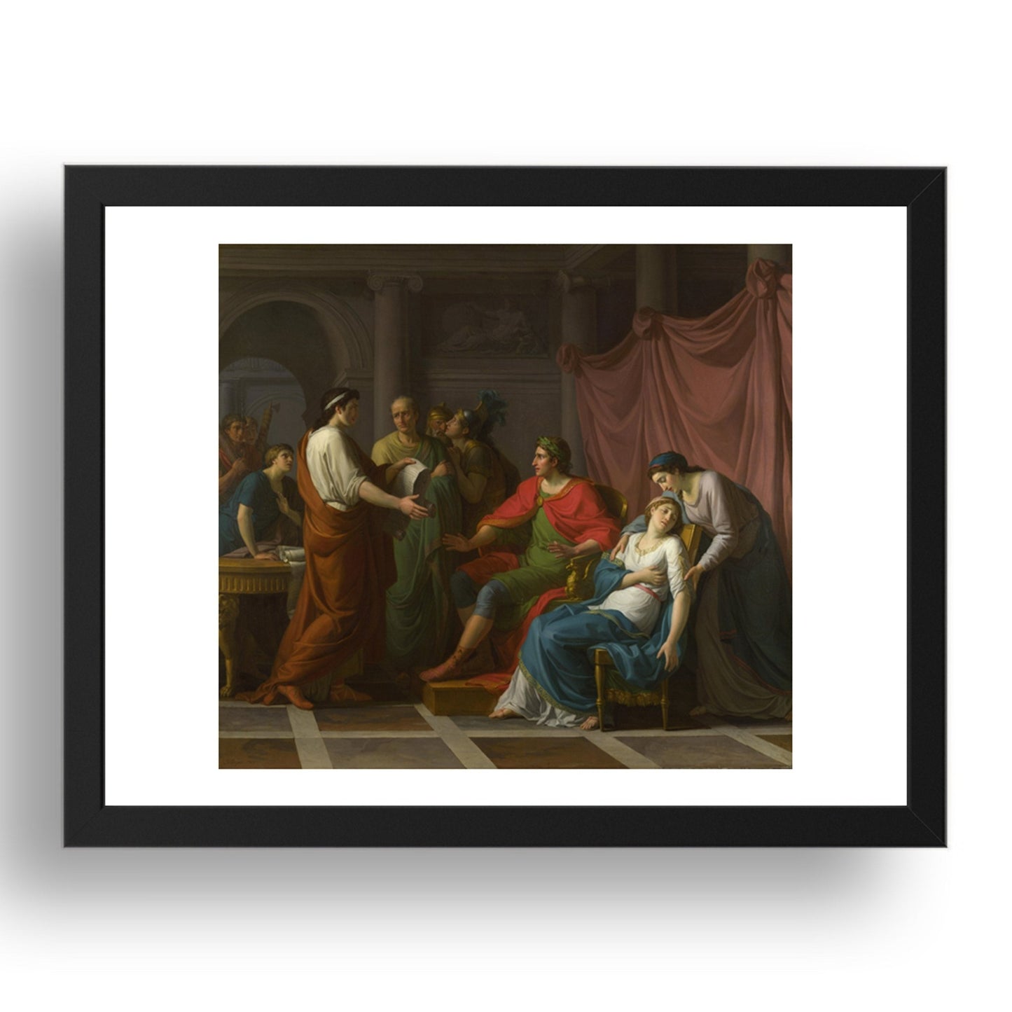Jean Joseph Taillasson: Virgil reading the Aeneid to Augustus and Octavia, Poster in 17x13"(A3) Frame