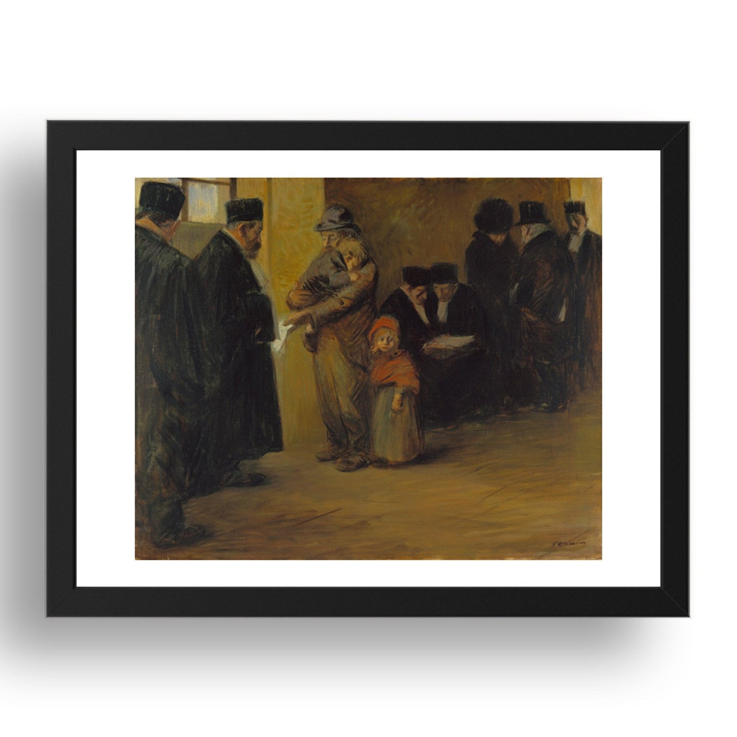 Jean Louis Forain: Legal Assistance, Poster in 17x13"(A3) Frame