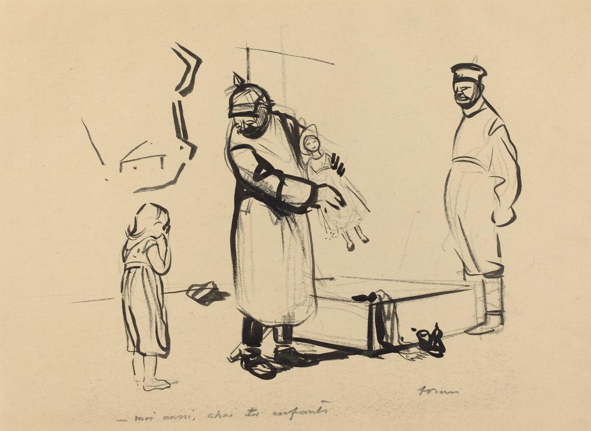 Jean-Louis Forain:Nach Paris.  -moi aussi, chai des enfants,16x12"(A3) Poster