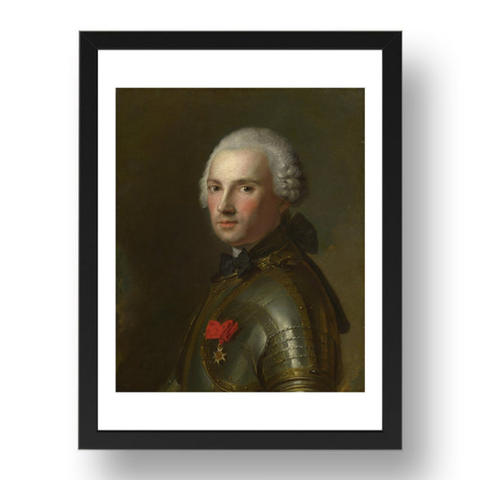Jean Marc Nattier: Portrait of a Man in Armour, Poster in 17x13"(A3) Frame