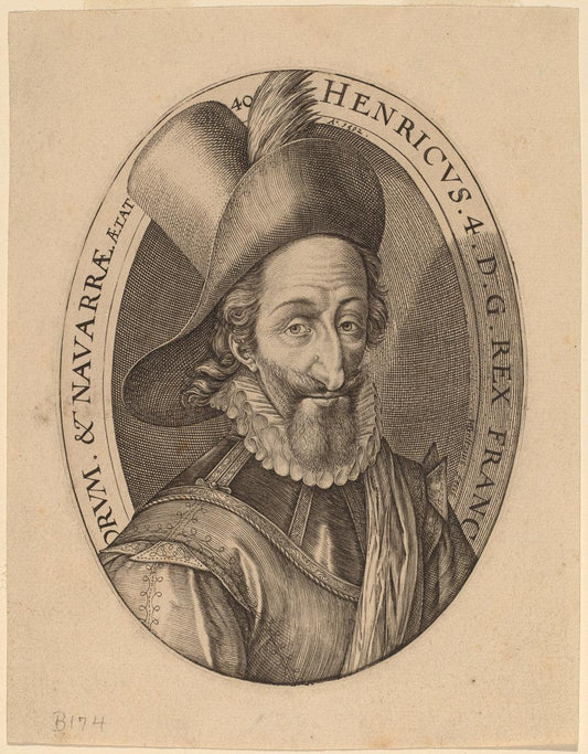 Jean Morin after Louis Elle I:Henry IV,16x12"(A3) Poster