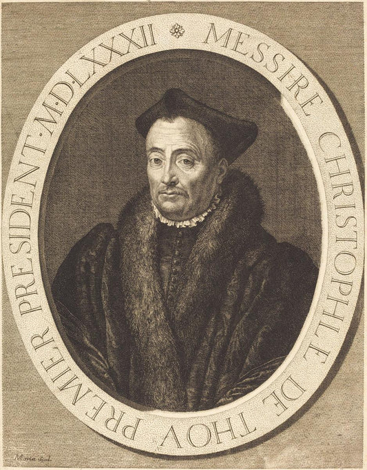 Jean Morin:Christophe de Thou,16x12"(A3) Poster