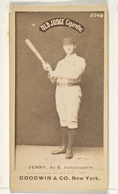 :Jerry Denny 3rd Base Indianapolis from the Old Judge series-16x12"(A3) Poster