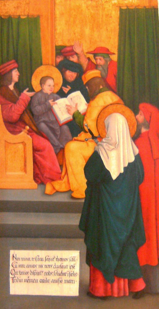 Jesus and the Scribes, vintage artwork by Bernhard Strigel, A3 (16x12") Poster Print