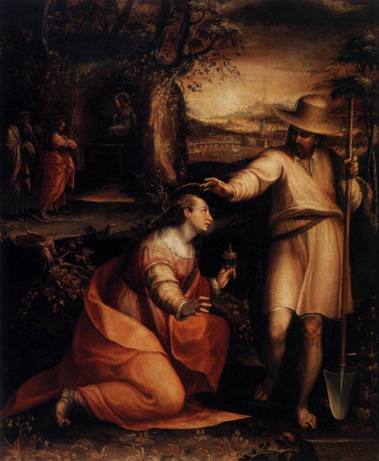Jesus Appears to Mary Magdalene, vintage artwork by Lavinia Fontana, A3 (16x12") Poster Print