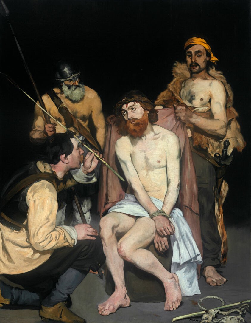Jesus Mocked by  the Soldiers by  edouard Manet, 23x16"( A2 size ) Poster Print
