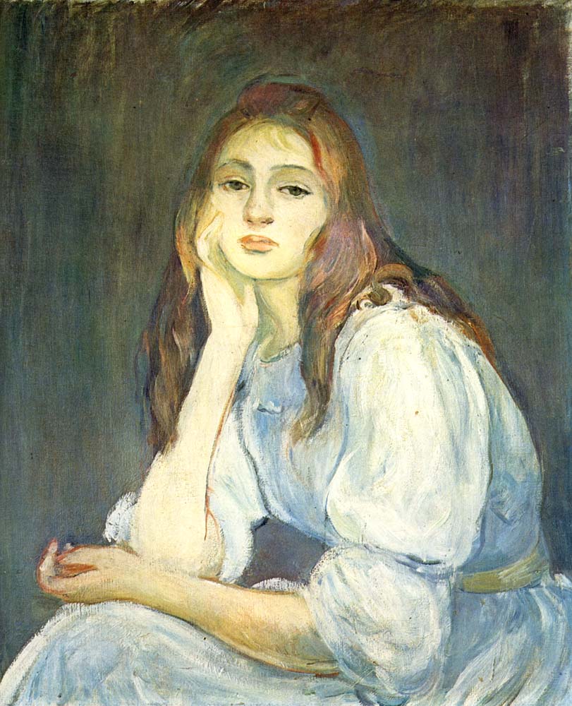 Jeune Reveuse by Berthe Morisot, 1894, vintage art, modern poster print