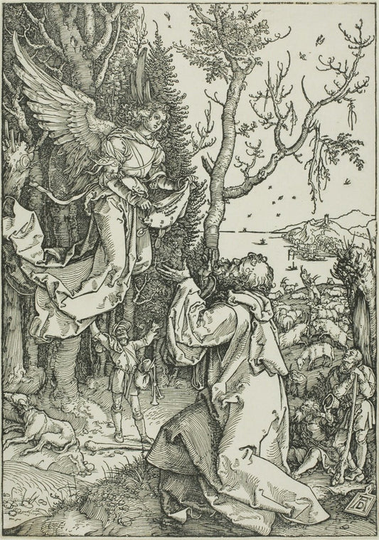Joachim and the Angel, from The Life of the Virgin by  Albrecht Dürer, 23x16"( A2 size) Poster Print