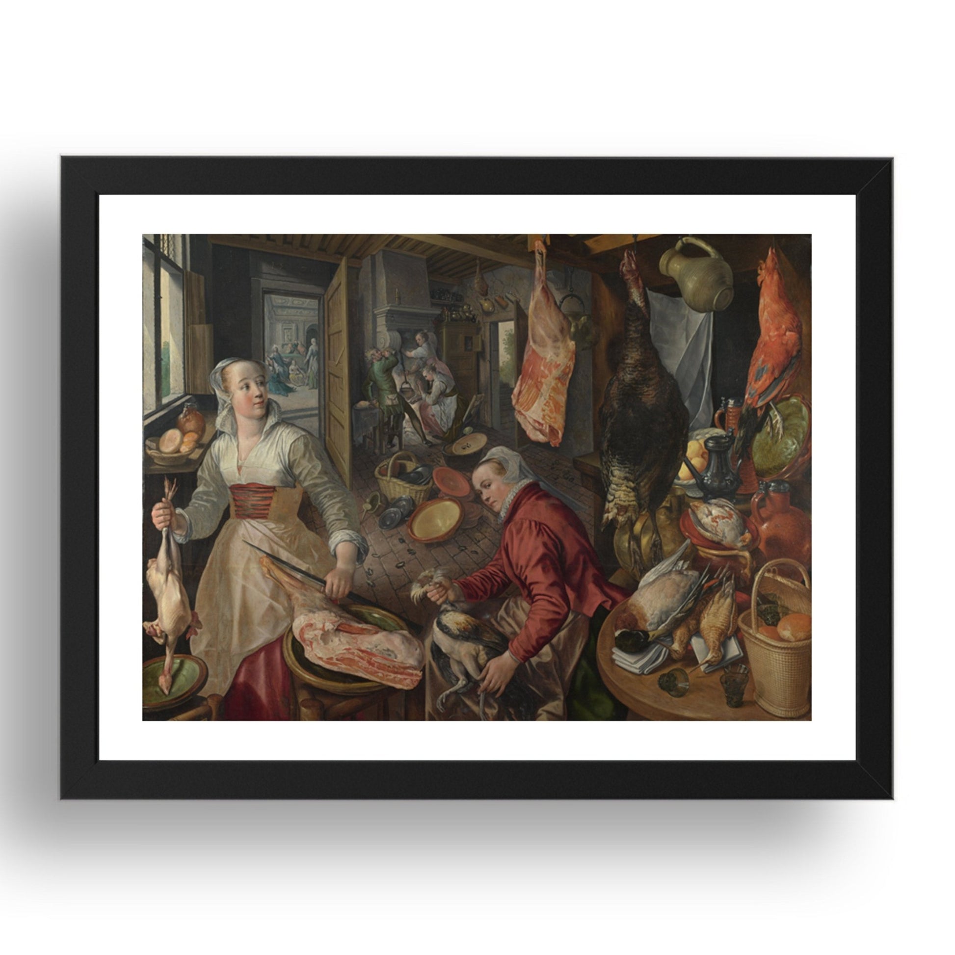 Joachim Beuckelaer: The Four Elements: Fire, Poster in 17x13"(A3) Frame
