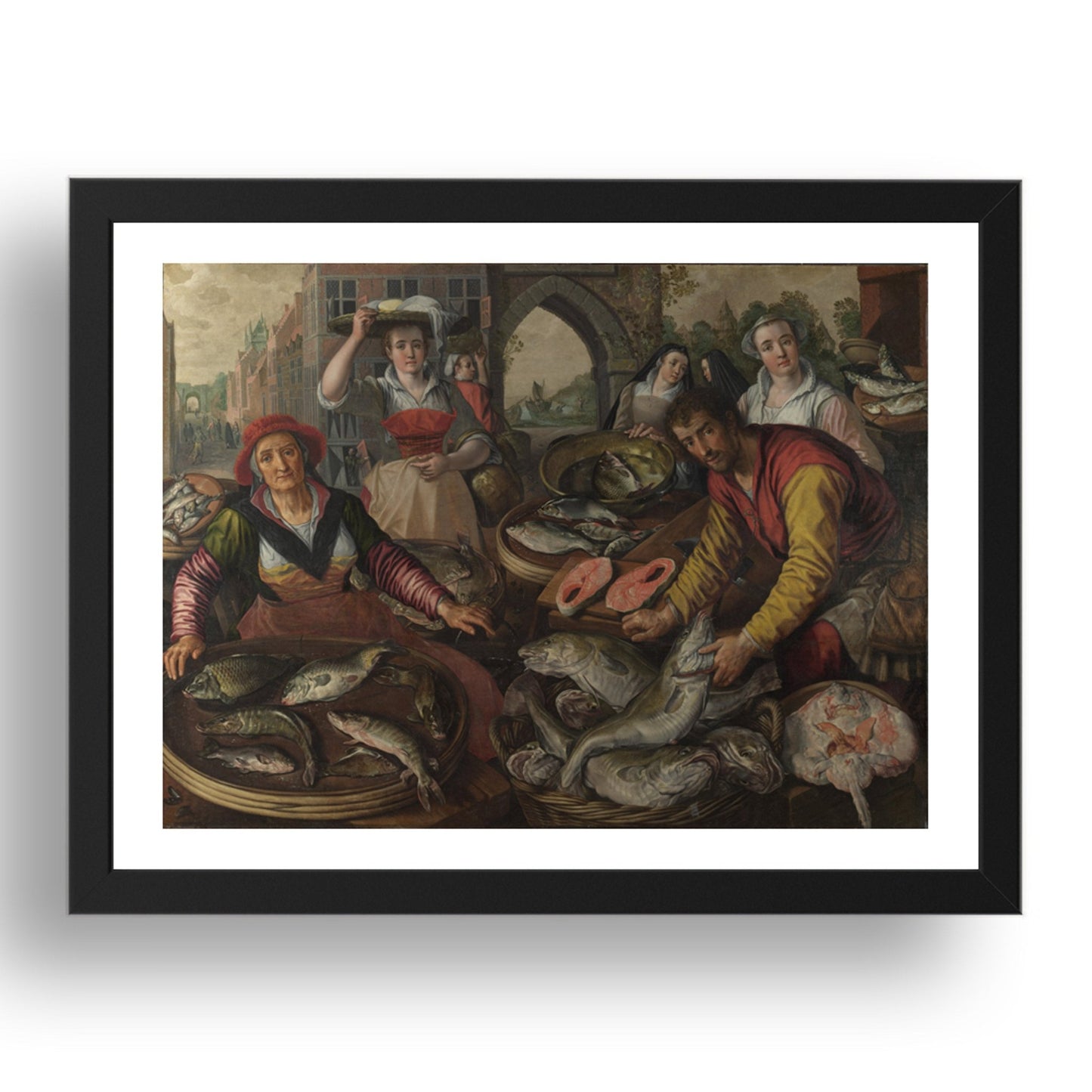 Joachim Beuckelaer: The Four Elements: Water, Poster in 17x13"(A3) Frame