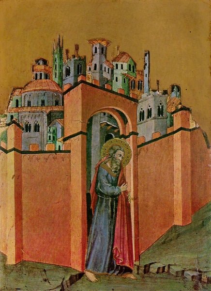 Joachim Leaving the City, vintage artwork by Andrea di Bartolo, A3 (16x12") Poster Print