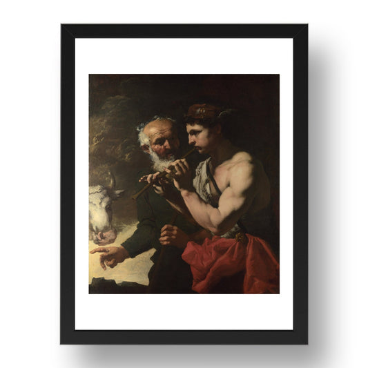 Johann Carl Loth: Mercury piping to Argus, Poster in 17x13"(A3) Frame