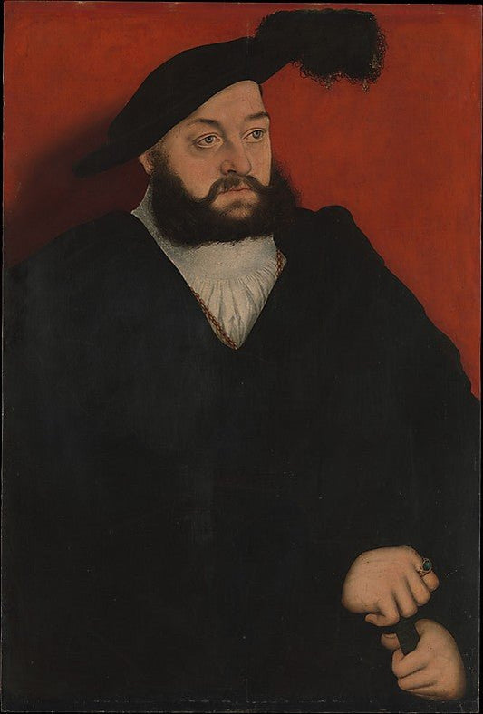 Johann, Duke of Saxony, vintage artwork by Lucas Cranach the Elder, A3 (16x12") Poster Print